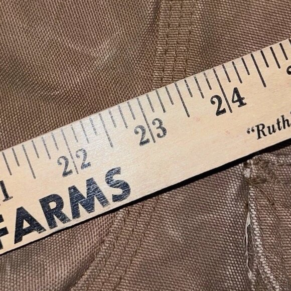 Mens Large Carhartt FR Insulated Bomber Jacket Brown Distressed Thrashed Tan - Picture 6 of 16